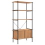 Estantería armario 5 niveles contrachapada y acero 80x40x163 cm de , Librerías y estanterías - Ref: Foro24-336355, Precio: 14...