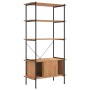 Estantería armario 5 niveles contrachapada y acero 80x40x163 cm de , Librerías y estanterías - Ref: Foro24-336355, Precio: 14...
