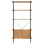 Estantería armario 5 niveles contrachapada y acero 80x40x163 cm de , Librerías y estanterías - Ref: Foro24-336355, Precio: 14...