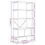 Estantería armario 5 niveles contrachapada y acero 80x40x163 cm de , Librerías y estanterías - Ref: Foro24-336355, Precio: 14...