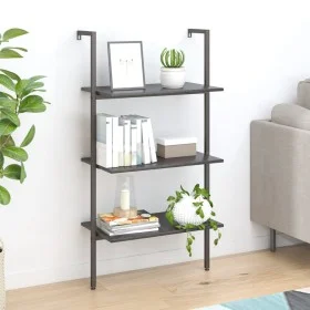 Estantería inclinada de 3 niveles negro 64x35x120,5 cm de , Librerías y estanterías - Ref: Foro24-336381, Precio: 61,32 €, De...