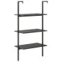 Estantería inclinada de 3 niveles negro 64x35x120,5 cm de , Librerías y estanterías - Ref: Foro24-336381, Precio: 61,32 €, De...