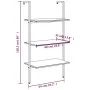 Estantería inclinada de 3 niveles negro 64x35x120,5 cm de , Librerías y estanterías - Ref: Foro24-336381, Precio: 61,32 €, De...