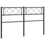 Cabecero de metal negro 140 cm de , Cabeceros y pies de cama - Ref: Foro24-372310, Precio: 33,53 €, Descuento: %