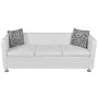Sofá de 3 plazas de cuero artificial blanco de vidaXL, Sofás - Ref: Foro24-242211, Precio: 273,46 €, Descuento: %