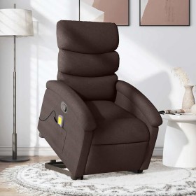 Silla de masaje reclinable de pie de tela marrón oscuro en Sillones | Comprar online en Foru.es