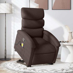 Silla de masaje reclinable de pie de tela marrón oscuro en Sillones | Comprar online en Foru.es