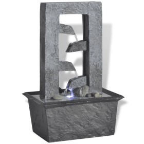 Fuente de agua para interior con luz LED poliresina de vidaXL, Fuentes y cascadas - Ref: Foro24-242351, Precio: 25,53 €, Desc...