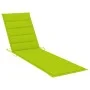 Lounger with bright green cushion solid teak wood by , Loungers - Ref: Foro24-3063017, Price: 296,05 €, Discount: %