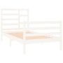 Estructura de cama individual madera maciza blanco 90x190 cm de , Camas y somieres - Ref: Foro24-3105826, Precio: 103,52 €, D...