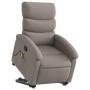 Sillón reclinable de masaje elevable tela gris taupé en Sillones | Comprar online en Foru.es