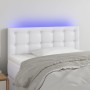 Cabecero con LED cuero sintético blanco 100x5x78/88 cm de , Cabeceros y pies de cama - Ref: Foro24-3121697, Precio: 47,77 €, ...