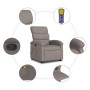 Sillón reclinable de masaje elevable tela gris taupé en Sillones | Comprar online en Foru.es