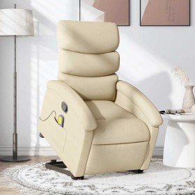 Silla de masaje reclinable de pie de tela color crema en Sillones | Comprar online en Foru.es