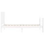 Estructura de cama con cabecero madera maciza blanco de , Camas y somieres - Ref: Foro24-3194537, Precio: 104,12 €, Descuento: %