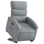 Sillón eléctrico reclinable elevable de tela gris claro en Sillones | Comprar online en Foru.es