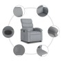 Sillón eléctrico reclinable elevable de tela gris claro en Sillones | Comprar online en Foru.es
