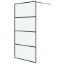 Black frosted ESG glass shower screen 100x195 cm by , Shower walls and screens - Ref: Foro24-152132, Price: 185,07 €, Discoun...