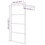 Black frosted ESG glass shower screen 100x195 cm by , Shower walls and screens - Ref: Foro24-152132, Price: 185,07 €, Discoun...