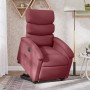 Sillón eléctrico reclinable elevable de tela rojo tinto en Sillones | Comprar online en Foru.es