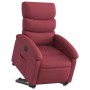 Sillón eléctrico reclinable elevable de tela rojo tinto en Sillones | Comprar online en Foru.es