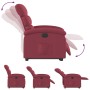 Sillón eléctrico reclinable elevable de tela rojo tinto en Sillones | Comprar online en Foru.es