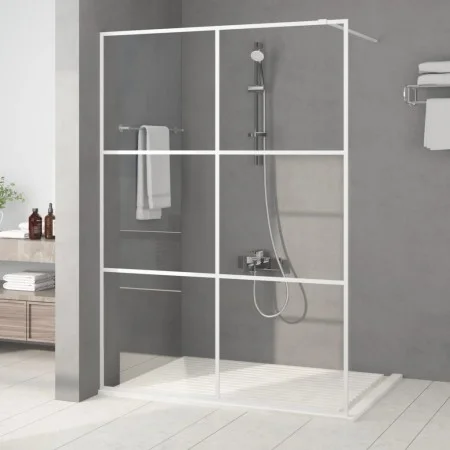 Transparente Duschwand aus weißem ESG-Glas, 140 x 195 cm von , Duschwände und Duschwände - Ref: Foro24-152124, Preis: 201,56 ...