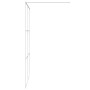 Mampara de ducha vidrio ESG transparente blanco 140x195 cm de , Paredes y mamparas de ducha - Ref: Foro24-152124, Precio: 204...