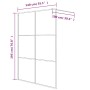 Mampara de ducha vidrio ESG transparente blanco 140x195 cm de , Paredes y mamparas de ducha - Ref: Foro24-152124, Precio: 204...