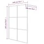 Transparente Duschwand aus weißem ESG-Glas, 140 x 195 cm von , Duschwände und Duschwände - Ref: Foro24-152124, Preis: 201,56 ...