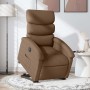 Sillón eléctrico reclinable elevable de tela marrón en Sillones | Comprar online en Foru.es