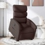 Sillón eléctrico reclinable elevable de tela marrón oscuro en Sillones | Comprar online en Foru.es