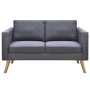 Sofá de 2 plazas de tela gris oscuro de vidaXL, Sofás - Ref: Foro24-242220, Precio: 245,94 €, Descuento: %