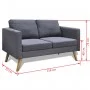 2-Sitzer-Sofa aus dunkelgrauem Stoff von vidaXL, Sofas - Ref: Foro24-242220, Preis: 242,35 €, Rabatt: %