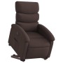 Sillón eléctrico reclinable elevable de tela marrón oscuro en Sillones | Comprar online en Foru.es