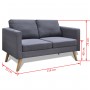 Sofá de 2 plazas de tela gris oscuro de vidaXL, Sofás - Ref: Foro24-242220, Precio: 245,94 €, Descuento: %
