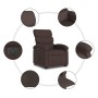 Sillón eléctrico reclinable elevable de tela marrón oscuro en Sillones | Comprar online en Foru.es