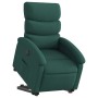 Sillón eléctrico reclinable elevable de tela verde oscuro en Sillones | Comprar online en Foru.es