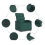 Sillón eléctrico reclinable elevable de tela verde oscuro en Sillones | Comprar online en Foru.es