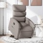 Sillón eléctrico reclinable elevable de tela gris taupe en Sillones | Comprar online en Foru.es