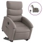 Sillón eléctrico reclinable elevable de tela gris taupe en Sillones | Comprar online en Foru.es