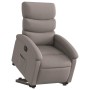 Sillón eléctrico reclinable elevable de tela gris taupe en Sillones | Comprar online en Foru.es