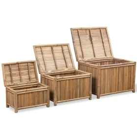 Caja de almacenamiento de bambú 3 unidades de vidaXL, Baúles de almacenamiento - Ref: Foro24-242495, Precio: 154,88 €, Descue...