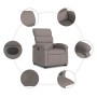 Sillón eléctrico reclinable elevable de tela gris taupe en Sillones | Comprar online en Foru.es