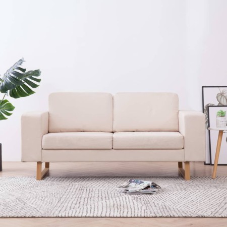 Sofá de 2 plazas de tela color crema de , Sofás - Ref: Foro24-281381, Precio: 348,55 €, Descuento: %