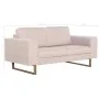 Sofá de 2 plazas de tela color crema de , Sofás - Ref: Foro24-281381, Precio: 342,45 €, Descuento: %