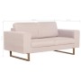Sofá de 2 plazas de tela color crema de , Sofás - Ref: Foro24-281381, Precio: 348,55 €, Descuento: %
