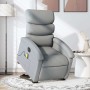 Sillón de masaje eléctrico reclinable elevable tela gris claro en Sillones | Comprar online en Foru.es