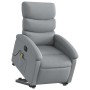 Sillón de masaje eléctrico reclinable elevable tela gris claro en Sillones | Comprar online en Foru.es