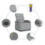 Sillón de masaje eléctrico reclinable elevable tela gris claro en Sillones | Comprar online en Foru.es